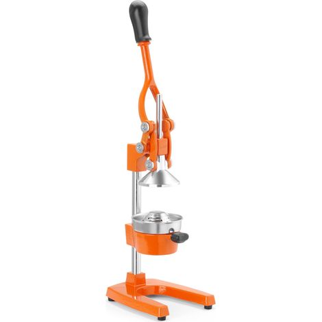Presse-agrumes Manuel à Levier, Corps en Fonte, Éléments Amovibles Compatibles Lave-Vaisselle, 225x180x(H)510mm, Orange (1/5)