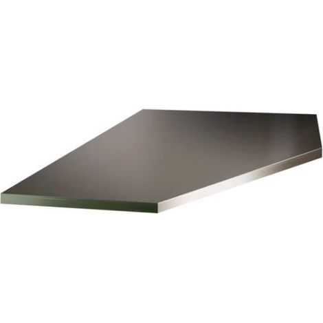 JBM 16836 Piano da lavoro angolare in acciaio inox per officina