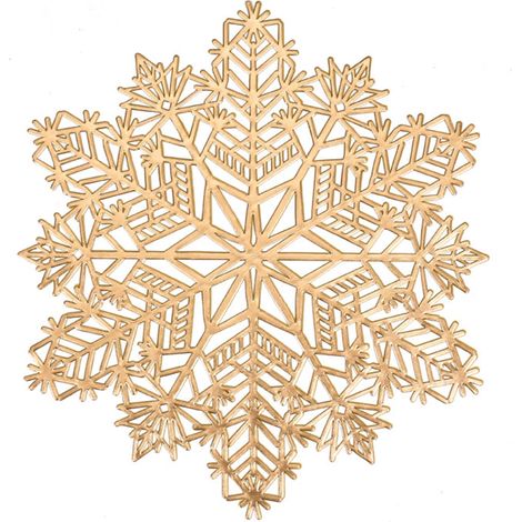 Placemat - Support Tasse - Design Flocon De Neige Ajouré - Antidérapant - Protection Table - 10 x 10 cm - 1 Pièce (1/5)
