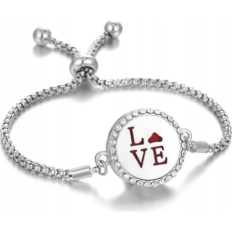 Aromatherapie-Armband aus Stahl, Liebe Liebe B01 (1/2)