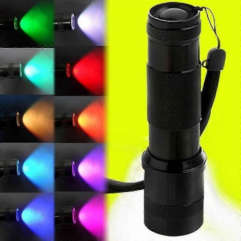 Lampe torche LED d'urgence portable, 10 couleurs, idéale pour le camping en plein air. (1/5)
