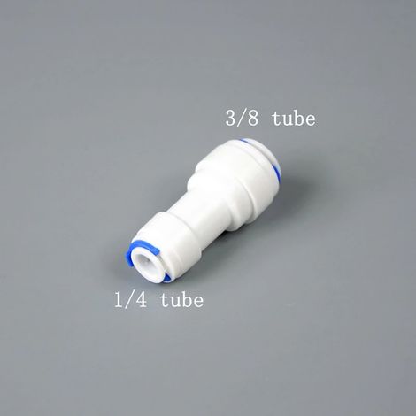 Raccord rapide pour tube PE de 8 1/4 po de diamètre extérieur, système de filtration d'eau potable par osmose inverse familial (1/5)