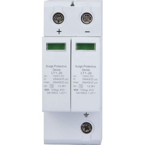 Parafoudre DC pour installation photovoltaïque – Eosnow – 1000 V, 2P, 40 kA, protection contre les surtensions (1/5)