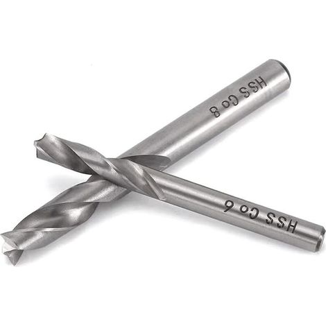 Lot de 2 Forets à Souder par Point, Foret à Dépointer HSS Co M6&M8, Ensemble Outil de Forage de Soudage en Acier à Grande Vitesse et Cobalt pour Travail de Carrosserie (1/4)