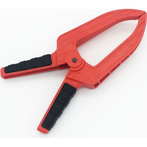 Federklemme mit langer Öffnung, aus ABS-Material, geeignet für Holzarbeiten und Fotohintergründe, mit einer maximalen Klemmkraft von 8 kg.