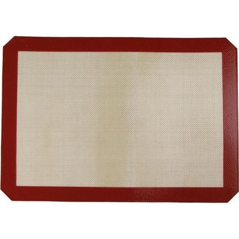 Tapis de Cuisson 42cm x 30cm Professionnel Silicone 42cm x 30cm CUISSON MAT Antidérapant Pâtisserie Rouge-Ywey (1/5)