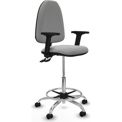 piqueras-y-crespo Taburete de oficina Aýna gris claro confortable