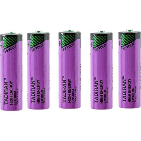.5 Pile SL-760/S SoCl2 3,6V(14500)AA 2200 mAh TADIRAN.
.avec boite.