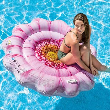 TRADE SHOP - Materassino Isola Gonfiabile Stampa Margherita Pvc Mare Piscina 142 X 142 Cm - (1/5)