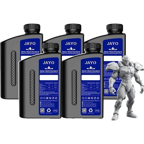 Resina para impresora 3D, lavable con agua, curado rápido, WW L-Grey 5 (1/2)