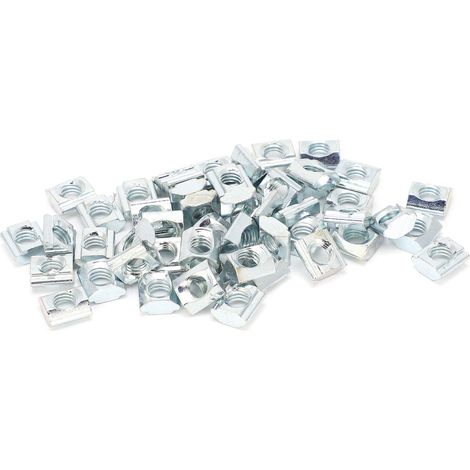 50 écrous coulissants M6 en acier au carbone, norme UE 20, type T, accessoires de fixation pour imprimantes 3D (1/5)