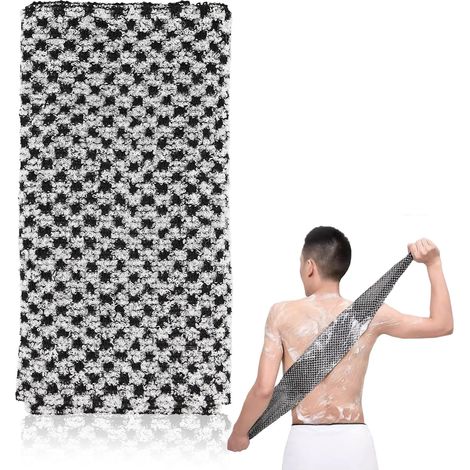 Serviettes Exfoliantes Japonaises, Serviette de Douche, Gommage du Japonais, Brosse Corps pour Homme Femme Douche, Lavage Dos