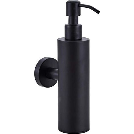 Distributeur de Savon Mural en Acier Inoxydable 304,pour Un Usage Quotidien,Cuisine/Salle de Bain,Shampoing/Conditionneur/Douche/Vaisselle,Noir Mat