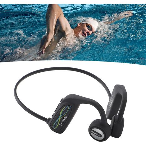Bluetooth 5.0 IP68 Sportkopfhörer mit 16 GB Speicher, offenem Ohr und ergonomischem Design, ideal zum Schwimmen, Laufen und Radfahren, schwarzes ABS (1/5)