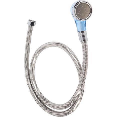 Kit de douchette flexible pour bac à shampoing professionnel, bleu, avec tuyau de pulvérisation et système de pressurisation. (1/5)