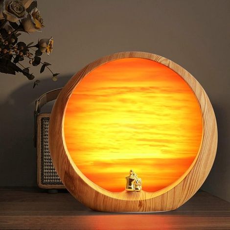 Lámpara de atardecer Idea de regalo Cumpleaños Día de San Valentín Regalos de cumpleaños Decoración del Lámpara mesa única [Clase energética A] (1/5)