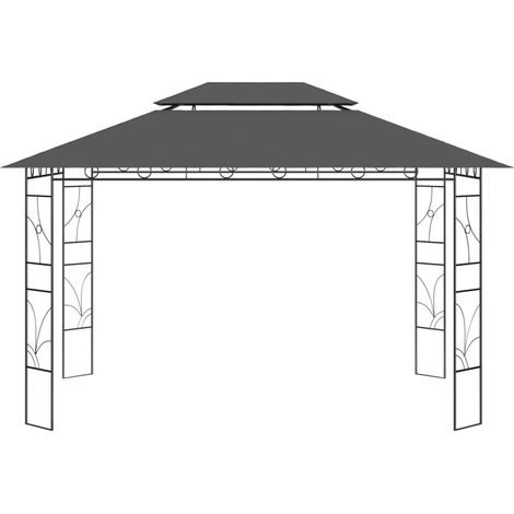 Tonnelle de jardin,Belvédère 4x3x2,7 m Anthracite 160 g/m² CFW310778 (1/5)