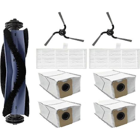 Pièce de rechange pour aspirateur robot Eufy C10 : rouleau principal, brosse latérale, filtre HEPA, sac à poussière. Accessoires inclus. (1/5)