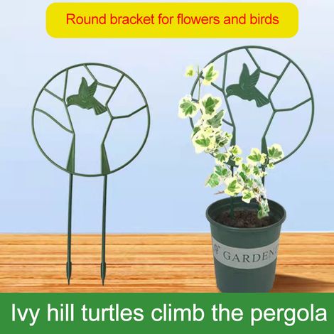 Treillis pour plantes grimpantes, treillis rond en fer avec revêtement antirouille, support pour plantes grimpantes. (1/5)