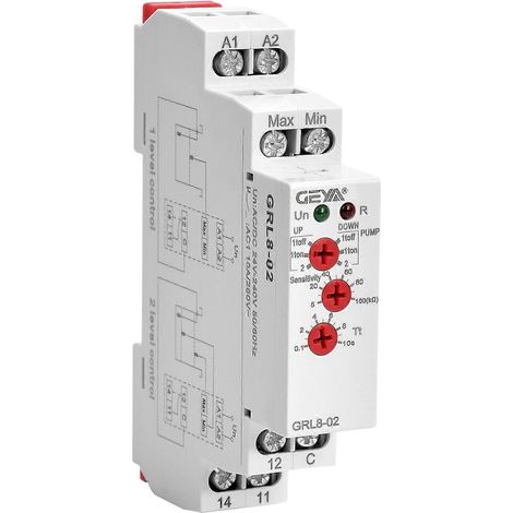 Relais de contrôle de niveau de liquide GRL8-02, 10 A CA, 24 V-240 V (1/5)