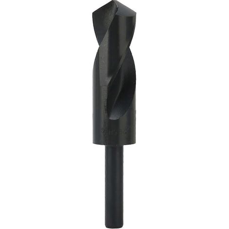 Foret hélicoïdal à queue réduite, queue HSS, noir, diamètre 1/2 pouce (29,5 mm)