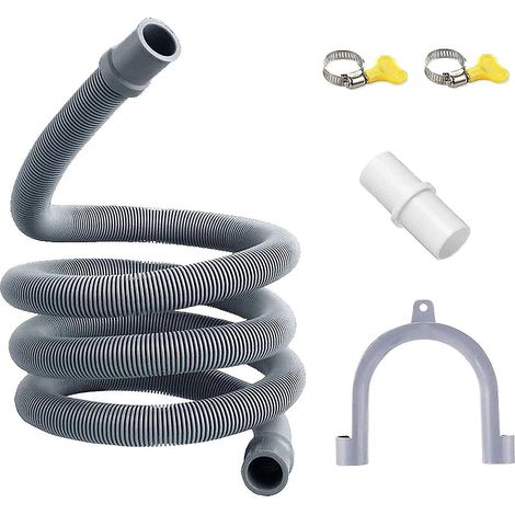 Tuyau d'évacuation universel, tuyau d'évacuation en plastique, kit d'extension de tuyau d'évacuation 3M pour lave-vaisselle et sèche-linge (1/5)