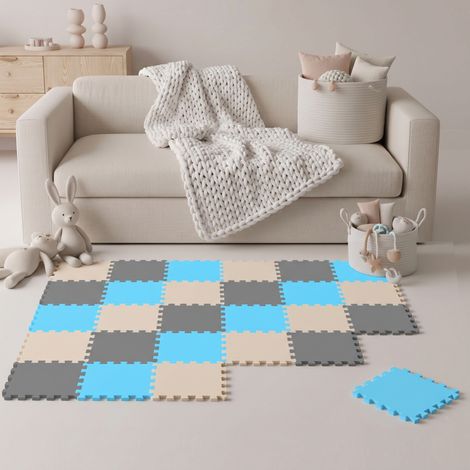 27 Teile Baby Kinder Puzzlematte ab Null - 30x30 Puzzle Spielmatte Krabbelmatte (1/5)
