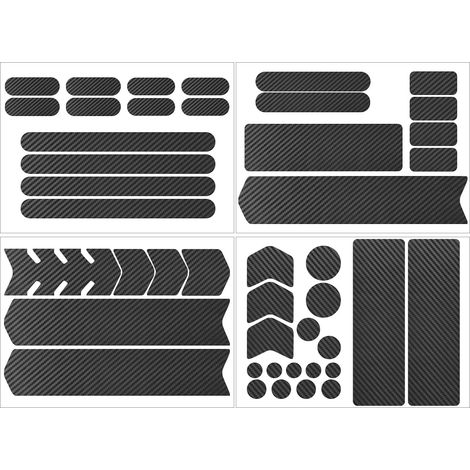 44 Feuillets Protection Cadre Vélo Autocollants en Carbone Film de Protection Cadre Vélo, Autocollants de Protection Vélo, pour Vélo, VTT (Dégradé or et violet) (1/5)