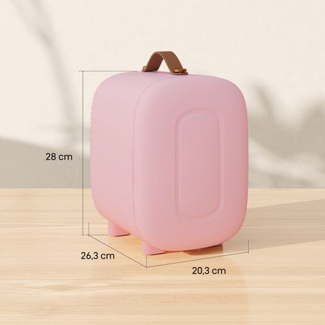 Mini-réfrigérateur/frigo beauté, capacité 4 L, 20,3 x 26,3 x 28 cm, rose (1/5)