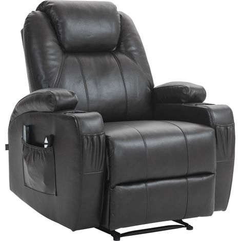 Sessel Hepler mit Massagefunktion Kunstleder braun (1/5)