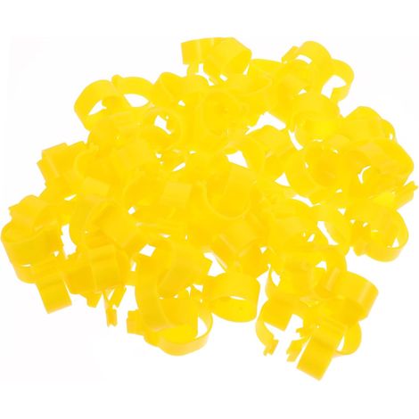100pièces Anneaux De Marquage pour Pattes De Poulet Bagues Identification pour Volailles Domestiques (1/5)