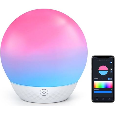 Lampada da tavolo LED intelligente, lampada da comodino, luce notturna Bluetooth sensibile al tocco con controlli dimmerabili, controlli a livelli, compatibile con Alexa, lampada da tavolo LED per sog