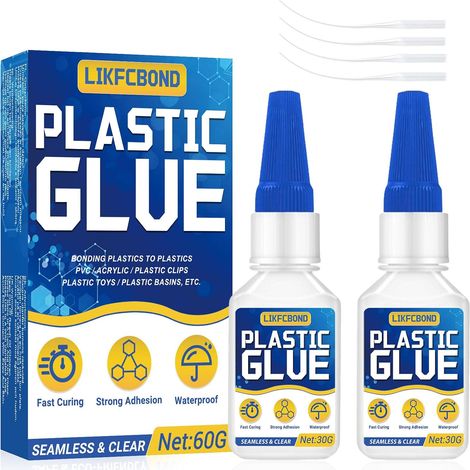 Colle pour Plastique 60g, Colle Plastique Extra Forte (1/5)