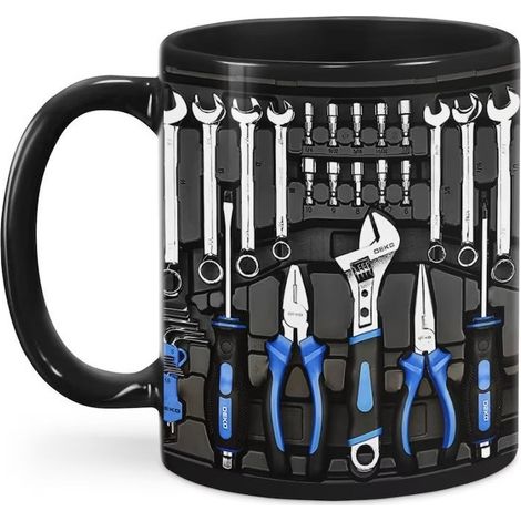Tasse/Gobelet en céramique - J - 325 ml (Boîte à outils du mécanicien)