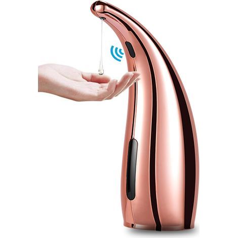 Distributeur de savon automatique à 4 niveaux réglable avec détecteur de mouvement infrarouge, couleur champagne doré (1/5)