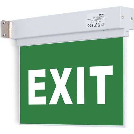 Luz De Emergencia Permanente Con Cartel "Exit"