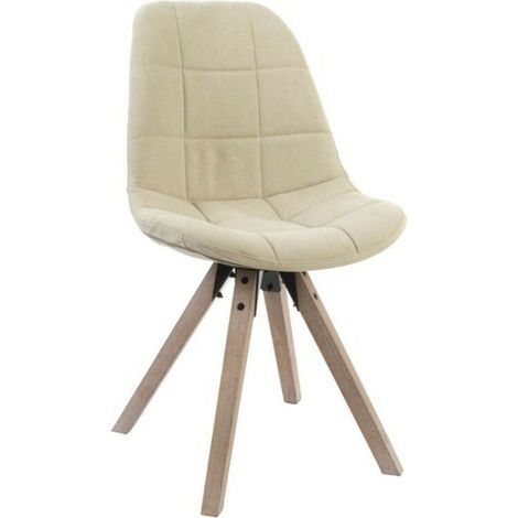 Chaise Polyester Coton 47X55X85 Naturel Beige (1/5)