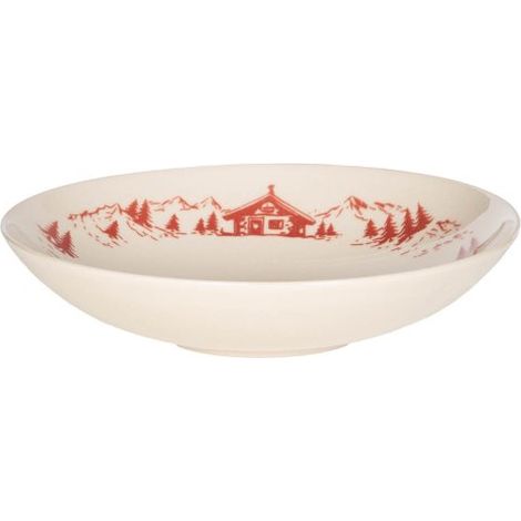 Table Passion - Assiette creuse Alpages rouge 22cm (lot de 6) (1/4)