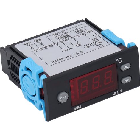 Thermostat digital double sonde AC220V multifonction régulateur température chauffage refroidissement (1/5)