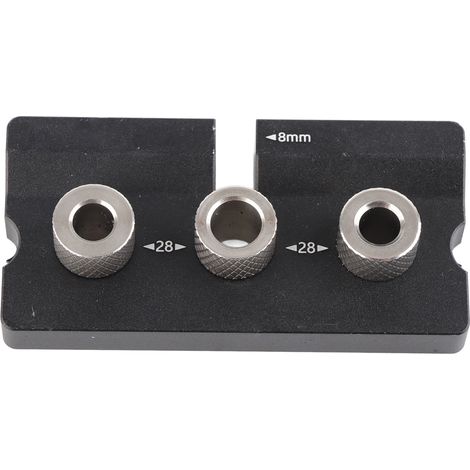 Gabarit de perçage pour tourillons en bois 3 en 1, outil de positionnement et de perçage, outil de menuiserie noir (1/5)