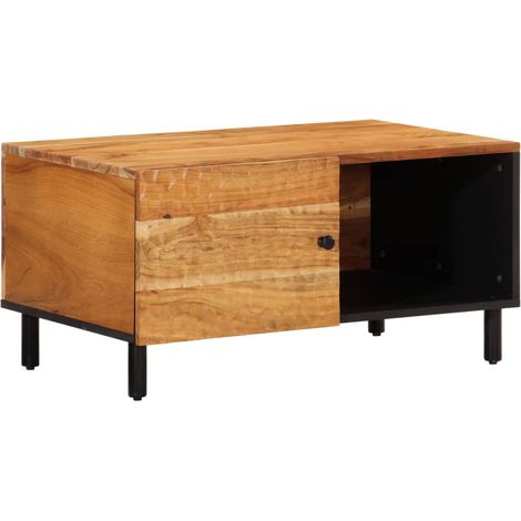 Table basse Table de salon Table de café 80x50x40 cm bois massif d'acacia (1/5)