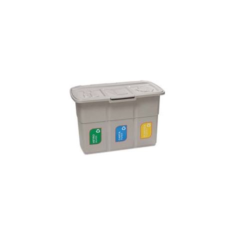 PATTUMIERA ECOPAT 3 SCOMPARTI PER RACCOLTA DIFFERENZIATA ART.433- - cm.75x37x50h. - 5 pezzi DEA HOME