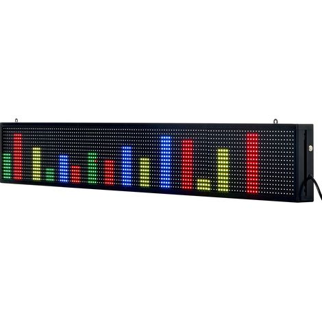 Panneau d'affichage LED programmable P10 flexible couleur, écran défilant personnalisable texte GIF DIY, contrôle Bluetooth application, enseigne publicitaire magasin 132x20 cm (1/5)