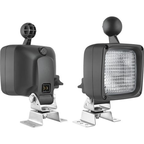 Faro lavoro alogeno quadrato 12-24V con maniglia