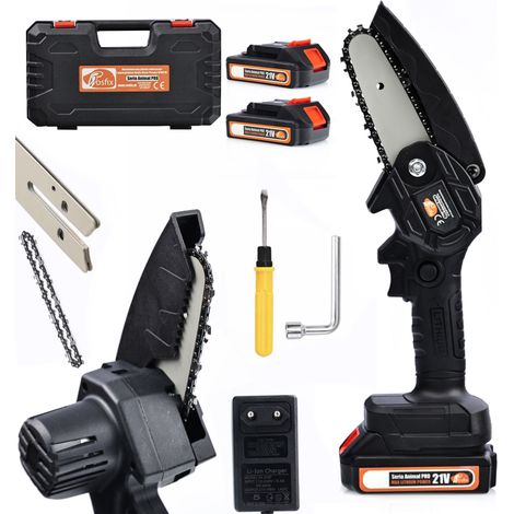 Rosfix Black Piranha BPW21V – Akku-Kettensäge  800W, 21V, 3000mAh, 40cm³, 5m/s  inkl. 2 Akkus, Teleskopstiel, Zubehör  Gartenwerkzeuge