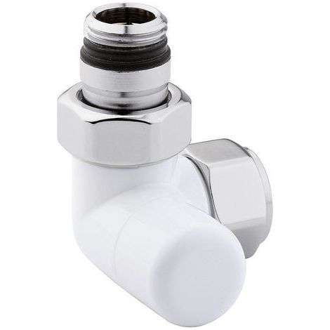 Detentore d'arredo ad angolo sx bianco da 1/2" ARTECLIMA