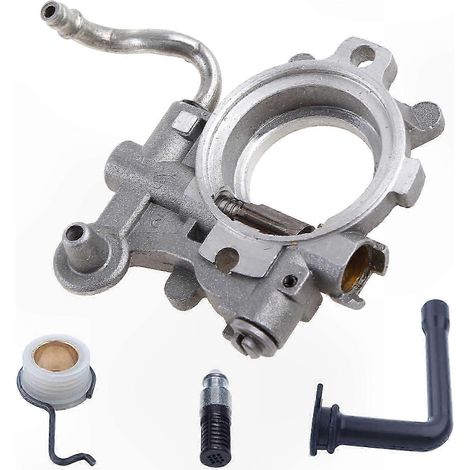 Kit de réparation pompe à huile tronçonneuse pour modèles 044 MS440 - Engrenage sans fin, ressort, tuyau d'aspiration, filtre et bouchon inclus 1128 640 3205 (1/5)