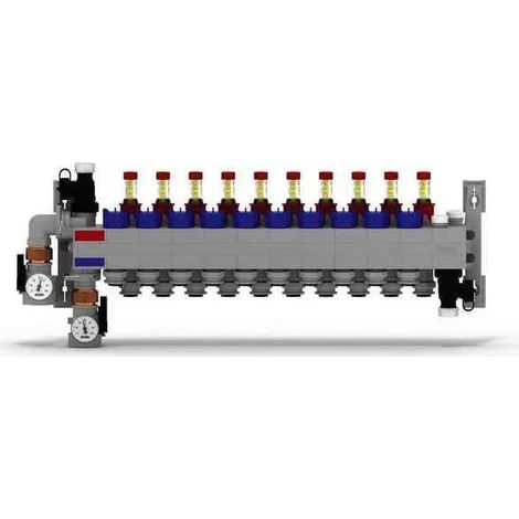 REHAU RAUTHERM SPEED Distribuidor HKV-D Polímero 10 circuitos, Conector 16, 14707801001