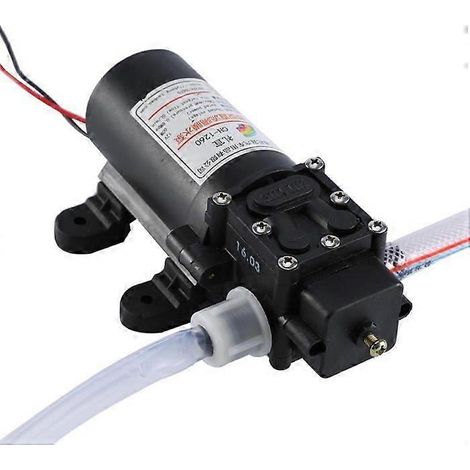 Pompe à membrane à pression d'eau 12 V CC, pompe de pulvérisation auto-amorçante 6 A, débit 6 litres/minute, pression 0,9 MPa (80 psi), compatible avec les pompes de douche et de distribution d'eau. (1/5)