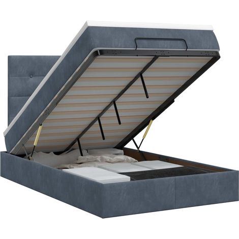 Maison Exclusive - Letto ottomano con materasso Grigio Scuro 120 x 190 cm Velluto (1/5)